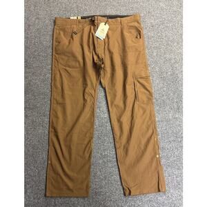 NWT Prana Stretch Zion Slim Fit Pants II Men’s Siz 42x30 Sepia Brown Belt Hiking
